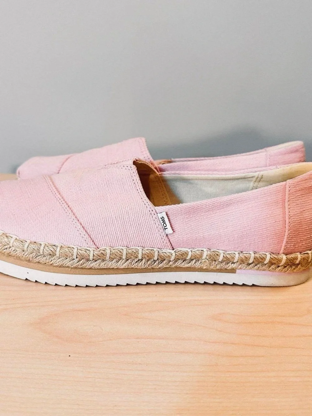 Toms Twill Espadrille Flats Size 7.5